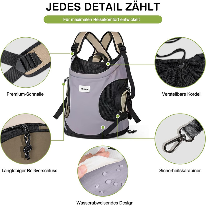 Рюкзак-переноска для собак та котів ALLSOPETS, рюкзак для тварин з інтегрованим ремінцем безпеки, ергономічний, дихаючий, для мотоцикла (блідо-ліловий)