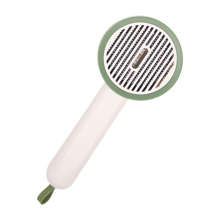 Гребінець для котів Slicker Brush – видалення шерсті, проти випадання, з UV-ф функцією, антиковзаюча ручка, для купання та подорожей, білий