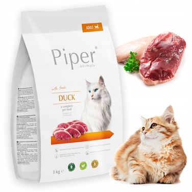 Сухий корм для тварин Piper Animals з качкою, 3 кг