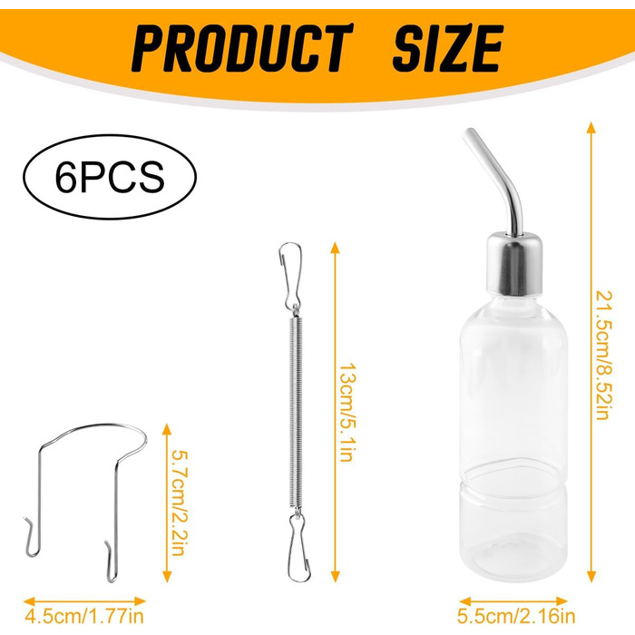 Набір для автоматичного годування та пою тварин Lotsdonxia (2 шт.), поїлка для кроликів, хом'яків, кошенят, шиншил та інших