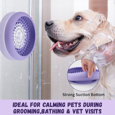 Нічна годівниця для собак Bestalk: зменшує тривожність, сповільнює годування, килимок-іграшка, силікон, BPA-free, для миття в посудомийній машині (фіолетовий)