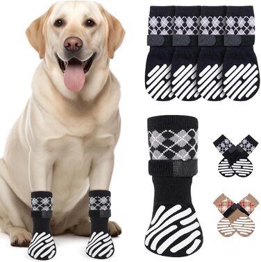 Чоботи для собак PICK FOR LIFE: захист подушечок лап, антиковзаючі, для дому, чорні (M)