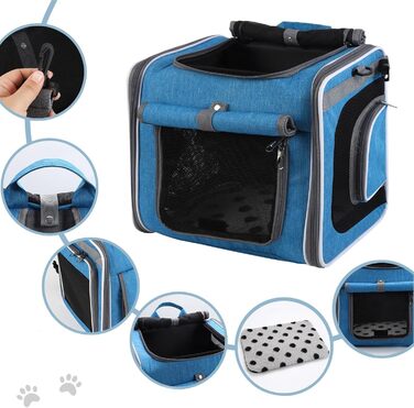 Велосипедний кошик для тварин, кошик для собак на велосипеді | Дихаючий переноска-рюкзак, регульована сумка для прогулянок, подорожей, кемпінгу, велопоходів, транспортування