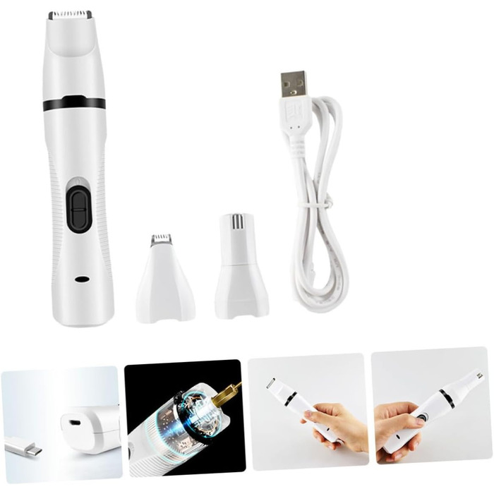 Електричний триммер для шерсті тварин Kisangel для собак та котів, USB, тихий, з безпечним ножем, для догляду та подорожей