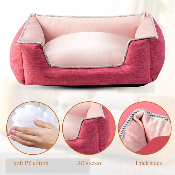 Ортопедичне ліжко для собак та котів PETCUTE, зелене, 50х40х17 см