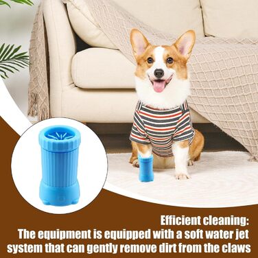 Автоматичний мийник лап для собак Duroecsain, електричний | Мийка лап для собак та котів USB, перезарядна, блакитна