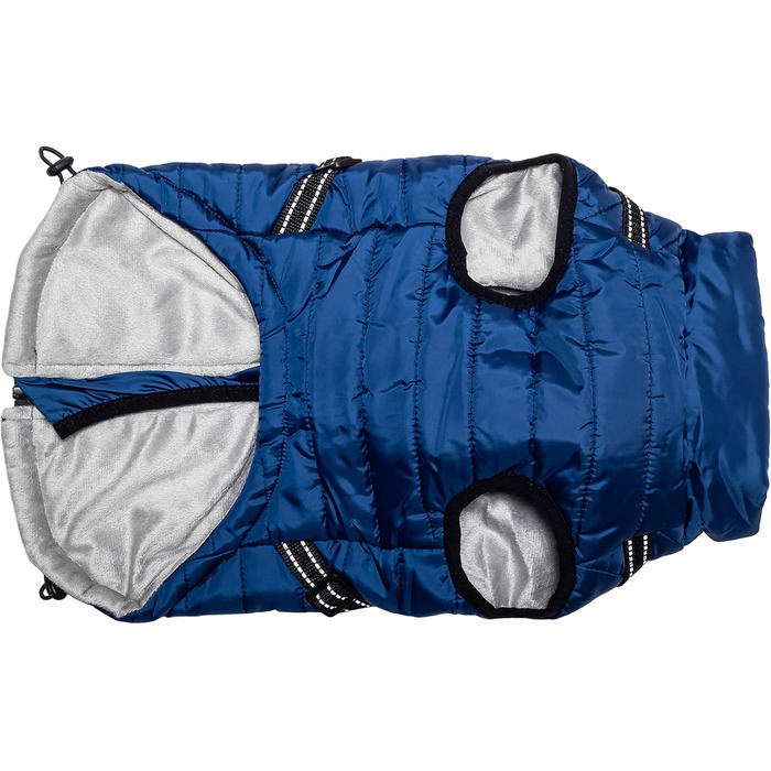 Зимова куртка для собак CHIARA Nick CHJ-2331DB-3, розмір 3XL, темно-синій, поліестер, водовідштовхувальна, вітронепроникна, з облаштуванням для повідка