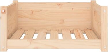 Ліжко для собак та котів біле з масиву сосни. Велике, середнє, зручне, 65,5x50,5x28 см. З інструкцією з монтажу.