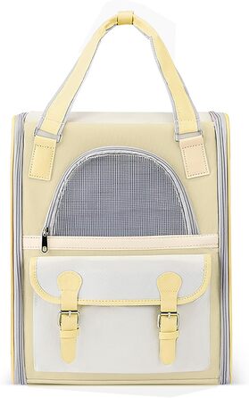 Рюкзак для тварин ALLSOPETS з сітчастим вікном: зручний та дихаючий для котів та собак, ідеальний для подорожей та прогулянок (жовтий)