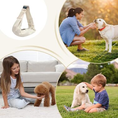 Сумка-переноска для собак Dtaigou - дихаюча переноска для цуценят з вентиляцією, регульовані ремені, легке аксесуар для прогулянок, активного відпочинку та повсякденного використання (Бежевий)