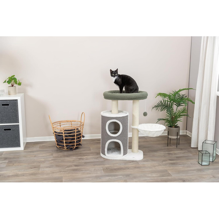 Дерево-подряпування TRIXIE Dante 114 см, бежеве – багатоярусне, з місцями для відпочинку та іграми