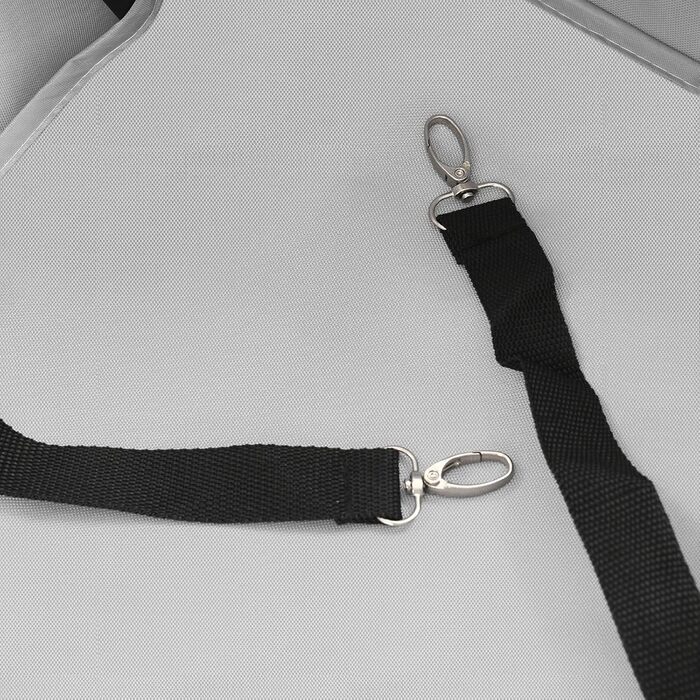 Візок для собак, складаний, Mini, сірий. Візок-хазяйка для маленьких собак та дітей, для подорожей, з регульованою ручкою, 53-76 см, кут 45°, до 7.5 кг, 86x51x35 см