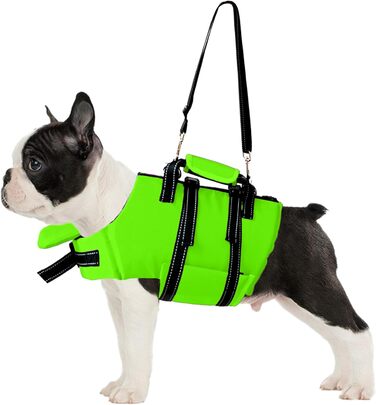 Жилет для плавання собак Fragralley, зелений, розмір Medium