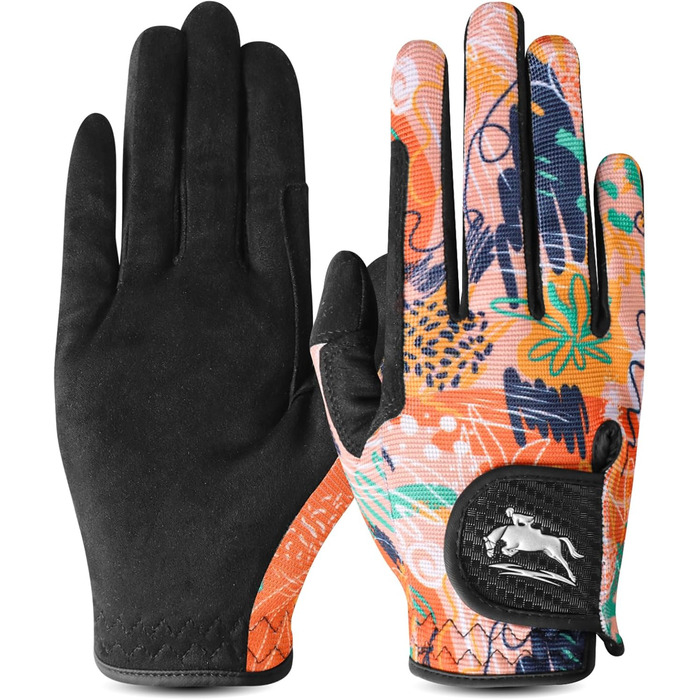 Спортивні рукавички для їзди на конях FINGER TEN з підтримкою сенсорного екрану, для дорослих, оранжевого кольору (L)