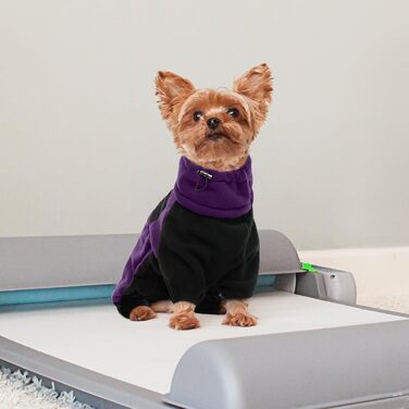 Пуловер для собак, тепла куртка з флісу, костюм для середніх собак, костюм-комбінезон з ніжками, пуловер для собак, теплий халат з флісу, костюм для собак Hunter Fleece (Хакі, фіолетовий)