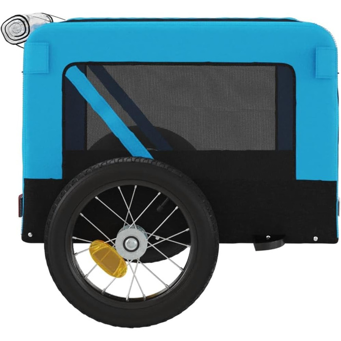 Причіп для велосипеда для собак, котів, блакитний та чорний, Oxford-Gewebe та залізо