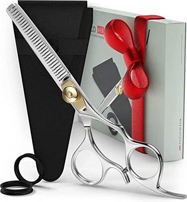 Набір професійних ножиць для стрижки волосся Suvorna 5.5 дюймів (2 шт.) - ножиці для фрізурів, барберські ножиці, ножиці для розрідження волосся. Для салонного використання, підходять для жінок та чоловіків