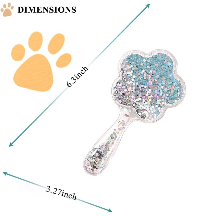 М'яка щітка для собак, для маленьких порід (йоркширський тер'єр, ши-тцу, мальтипу, мальтізе) | Видалення шерсті | Щітка для собак (Блакитний блиск)