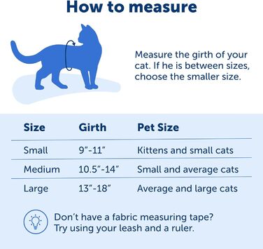 Шлейка для котів PetSafe Come with Me Kitty з еластичним повідцем, розмір S, синя