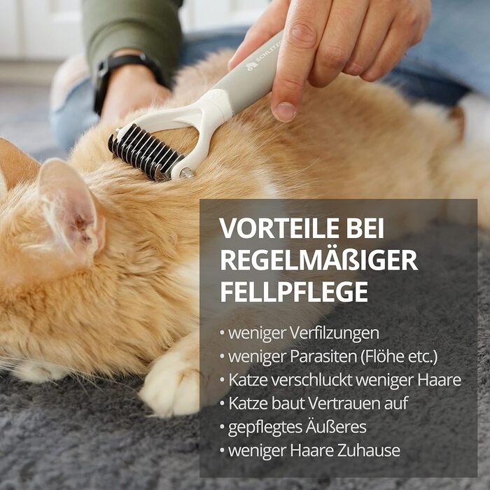 Підшерсткова щітка Cookie для собак, котів та коней | Для короткої та середньої шерсті | Видаляє підшерсток та запобігає утворенню ковтунів