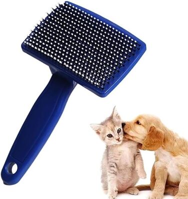 Бурштук для догляду за шерстю котів з довгим волоссям, щітка для собак і котів, гребінець для котів, щітка для грумінгу домашніх тварин, для кошенят, кроликів, інструмент для видалення шерсті, масажна чистка, розплутування, Rose red