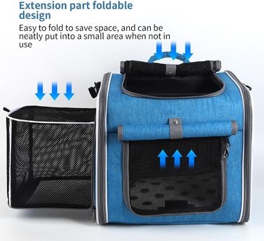 Велосипедний кошик для тварин: кошик для собак, рюкзак з вентиляцією, регульована переносна сумка для вигулу та подорожей, кошик для котів та собак, рюкзак на велосипед