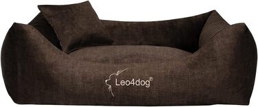 Собаче ліжко Sofa Vogue L 100x80 см, темно-коричневе – м'який диван для собак, подушка, лежак, 5 розмірів і 5 кольорів