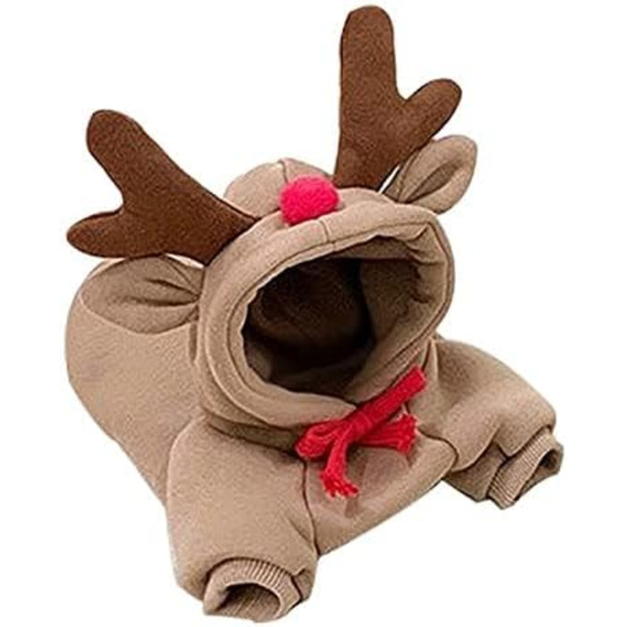 Теплий зимовий одяг для собак, милий халат для собак, худі з капюшоном, фліс, костюм для обіймів, куртка для Французького бульдога, Чихуахуа, одяг для собак, розмір (кава, M)