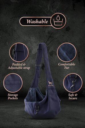 Трансформер для собак Noah & Paw до 5 кг: зручна переноска з регульованим ремінцем та м'яким хутром, подвійний захист, преміум-тканина Twill