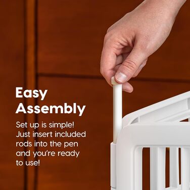 Клітка для собак Iris USA Laufstall, біла, 4 панелі, 61 см, без дверей