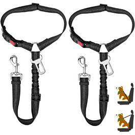 Автогурт для собак у машину, 2 в 1: ремінь та амортизатор, для всіх порід, 2 шт.