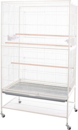 Вольєр для птахів Flamingo Sumba, білий, 79x52x134 см