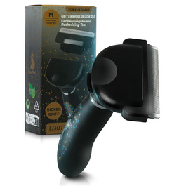 Бурштук для котів та собак з короткою шерстю BluePet - видаляє відмерле волосся та підшерсток. Розмір M (ширина гребеня 66 мм), Limited Edition 2.0