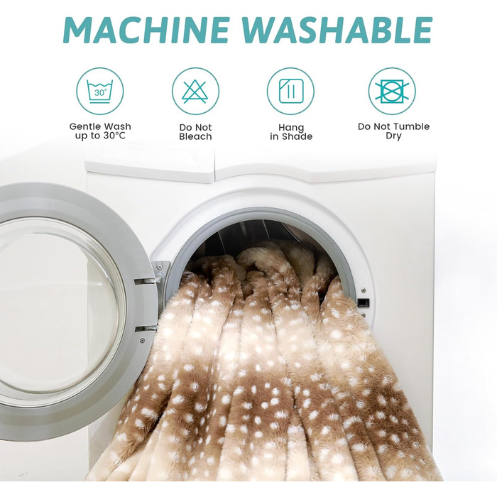 Водонепроникний коврик для тварин, штучне хутро, 75x100 см, коричневий, з принтом оленя