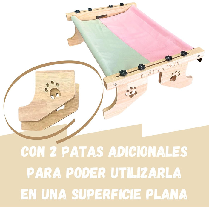 Накидка-гамак для кота, гамак для кота на вікно, підвісний гамак для кота на 2 ніжках або гамак для кота на 4 ніжках, котяче ліжко, радіатор, гамак для котів, велике котяче ліжко сірого/рожевого кольору