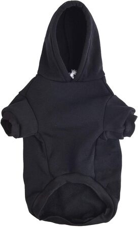 Світшот для собак, теплий флісовий світшот для маленьких, середніх та великих собак, чорний, Dum