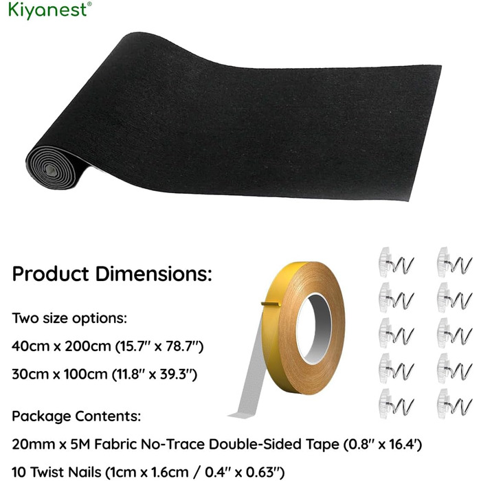 Котяче дряпальний борд - іграшка для котів. 2 розміри: 200x40 см та 30x100 см, чорний колір