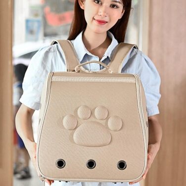 Транспортна сумка для котів та домашніх тварин, дихаюча переноска для котів, маленька переносна сумка для котів та собак, зручна сумка для тварин у подорож (хакі)