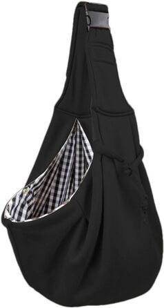 Чорна сумка-переноска для собак та цуценят Lpoppcx - зручна, з регульованим ременем для прогулянок та подорожей