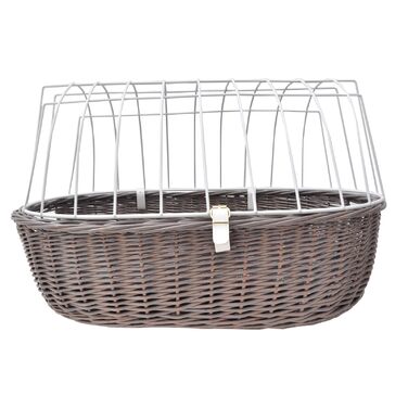 Корзина для велосипеда Aumüller з тримачем, кріплення до рульової колонки спереду - Вінтажний сірий