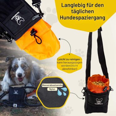 Сумка для ласощів для собак Hundefreund | Зручна сумка для тренувань з 4 відділеннями (14 x 11 x 4 см)
