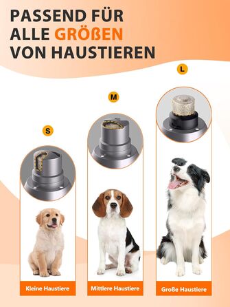 Точилка для кігтів собак Toozey з LED-підсвіткою, тиха (40 дБ), 3 швидкості, акумулятор 7,5 год, USB, для котів та собак