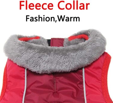 Водонепроникна тепла куртка для собак середнього розміру, бавовняна, для холодних зим, червона (M)