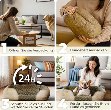 Зручне ліжко для собак - м'яке, комфортне, миється, з антиковзаючим покриттям, наповнювач PP Cotton та подрібнений пінопласт, міцний дизайн, для маленьких собак, сірий колір, розмір S