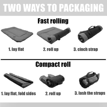 Портативне ліжко для собак Norhogo: водонепроникна килимок-матрац 90x60 см сірого кольору. Ідеально для подорожей, авто, будинку та на вулицю.