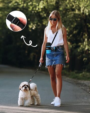 Складана пляшка для води для собак Lesotc 1000 мл, витоку немає, блакитна