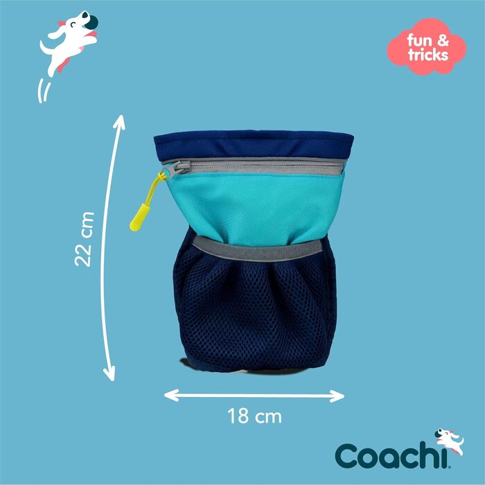 Сумка для дресирування собак Coachi Pro Train & Treat, Marineblau & Hellblau