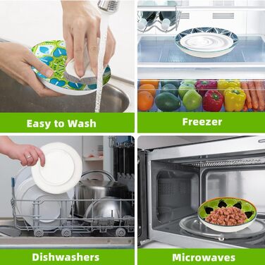 Набір мисок для котів (6 шт), керамічні, 14 см, для води, сухого та вологого корму