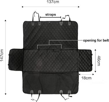 Захисний чохол на сидіння автомобіля для собак, 5 шарів, лежанка для собак, водовідштовхувальний, стійкий до подряпин, нековзний, універсальний з боковими клапанами та блискавкою, для авто, SUV, вантажівок
