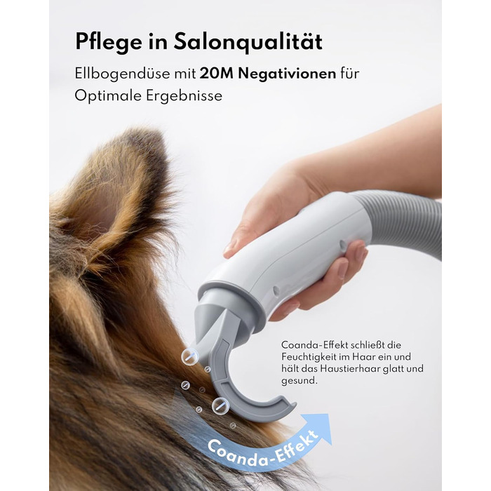 Ультрасушар для собак HomeRunPet Ultraleiser - професійний фен для грумінгу, 99 швидкостей та регулювання температури, 3 насадки